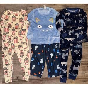 3T Soft PJ Bundle Carters Plush Pajama Winter‎ Pants Long Sleeve Cat & Jack